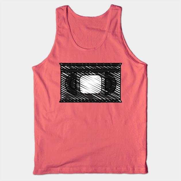 Hand drawn cassette tape retro vintage 90s Tank Top by waltzart